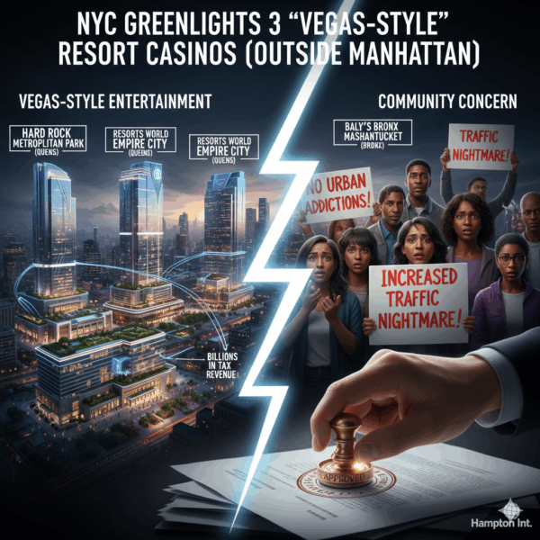 132?-NYC greenlights 3 “Vegas-style” resort casinos (outside Manhattan)