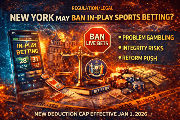 Regulation/Legal: New York may ban in‑play sports betting