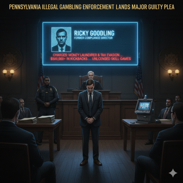739-Pennsylvania illegal gambling enforcement lands major guilty plea.