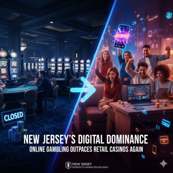 413-New Jersey digital leads as online gambling outpaces retail casinos again.
