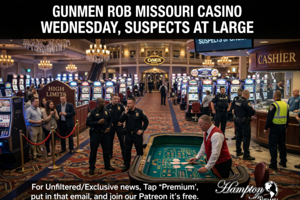 GUNMEN ROB MISSOURI CASINO WEDNESDAY, SUSPECTS AT LARGE