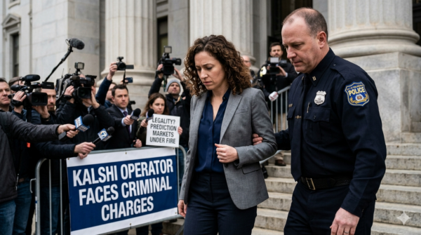 490-Kalshi became the first prediction-market operator to face criminal gambling charges from a U.S. state