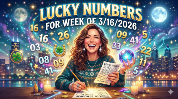 LUCKY NUMBERS FOR WEEK OF 3/16/2026