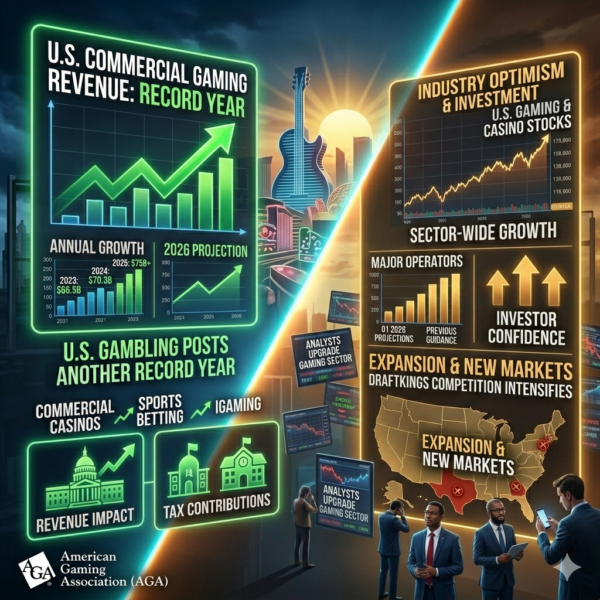 186-U.S. gambling posts another record year across commercial gaming revenue.